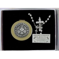 Crystal Bead Communion Rosary & First Holy Communion Keepsake Box Gift Set